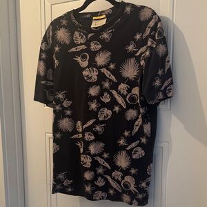 Scotch & Soda Black and Pink Patterned Men's Tee